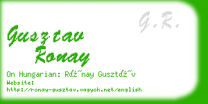 gusztav ronay business card